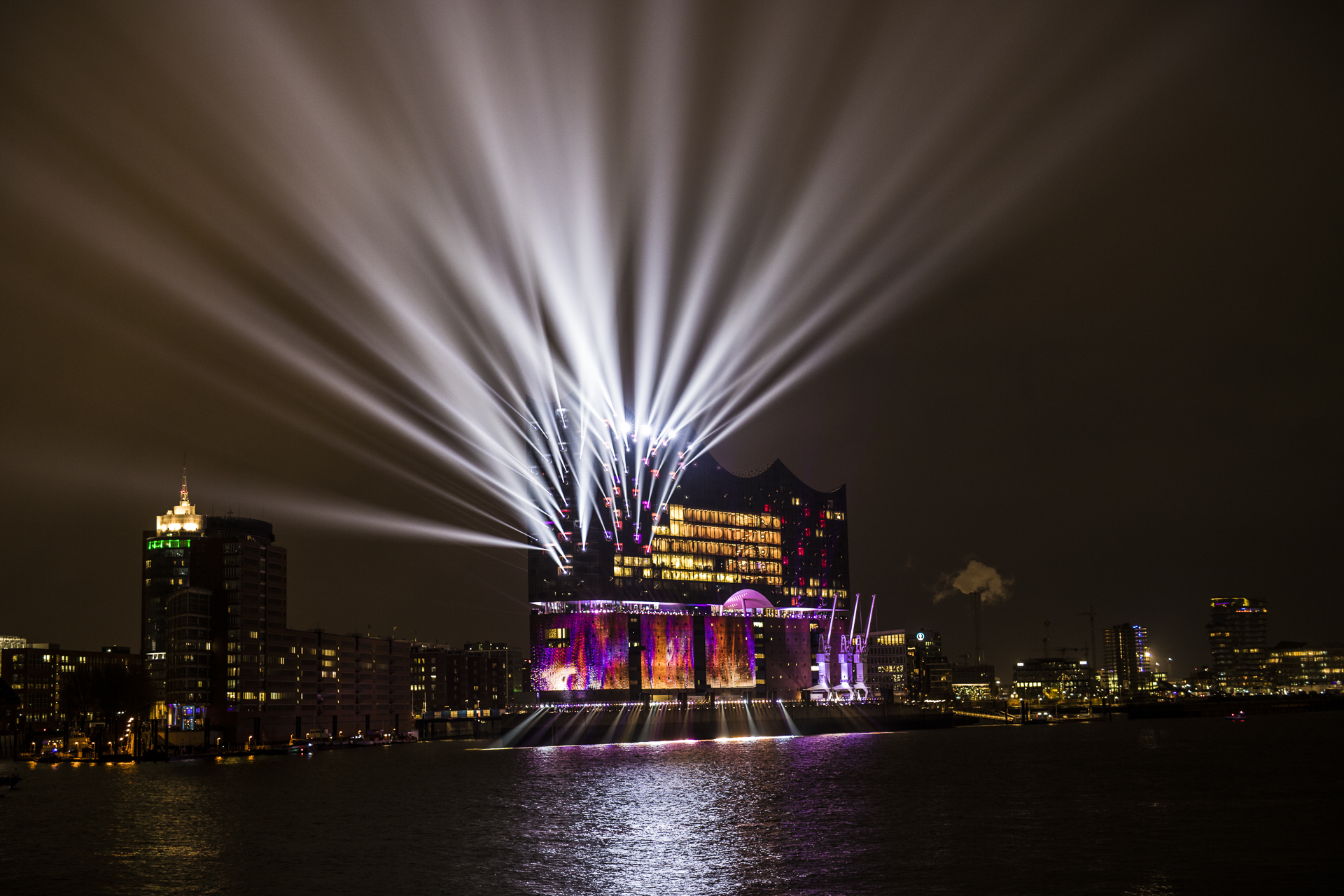 The Elbphilharmonie concert hall is located on the harbour-side in Hamburg