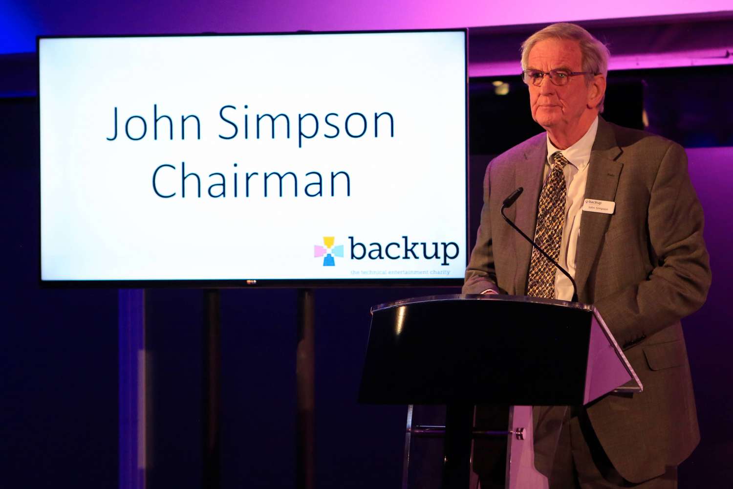 Backup’s chairman, John Simpson, welcomed guests to The Hospital Club in London’s Covent Garden (photo courtesy of Scott Willsallen)