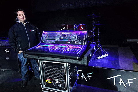 Chief technical officer Alex Blanco with TAF’s new dLive.