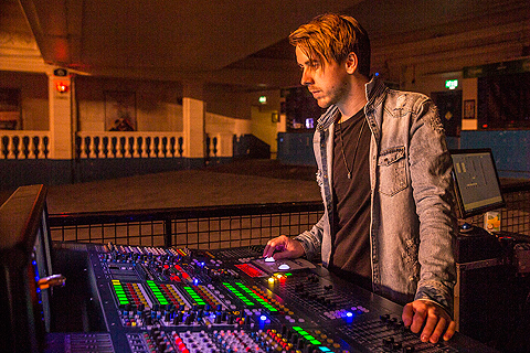 Phil Gornell at FOH for All Time Low (photo: Louise Stickland)
