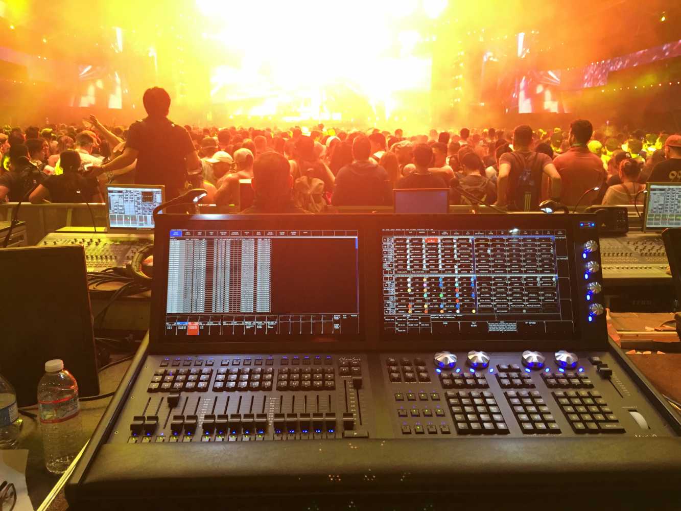 Dave Taylor programmed and controlled the set with the ChamSys MagicQ MQ500 Stadium