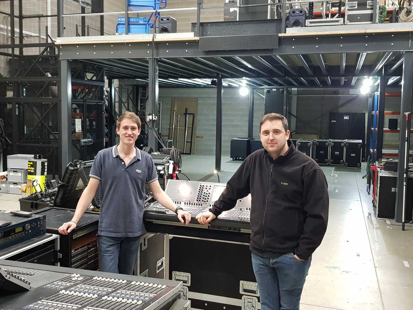 Adam Taylor (left) and John Redfern - project managers from tube uk engaged in the MIF prep