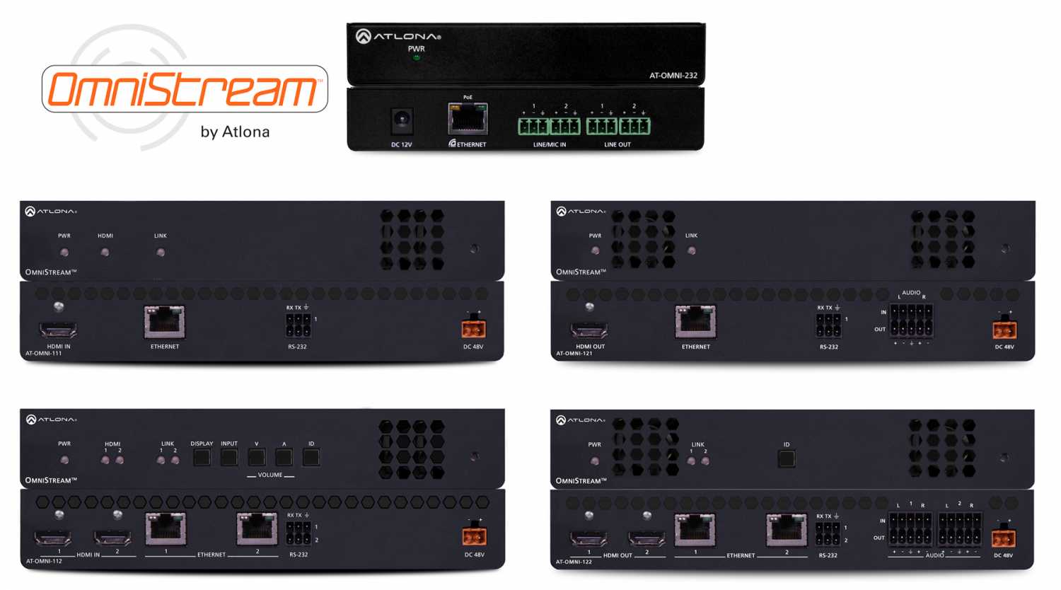 The OmniStream product family consists of five distinct products