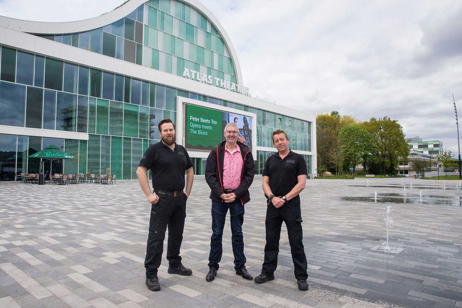 Nick Unij (Atlas Theatre), Kuno van Velzen (Controllux) and Jan Honouwer (Atlas Theatre) (photo: Louise Stickland)