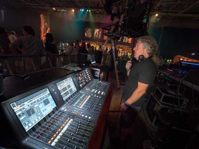 Front of House engineer Rick Pope
