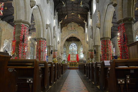 St Giles medieval parish church in Wrexham