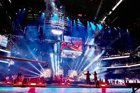 Miley Cyrus plays the Lucas Oil Stadium in Indianapolis