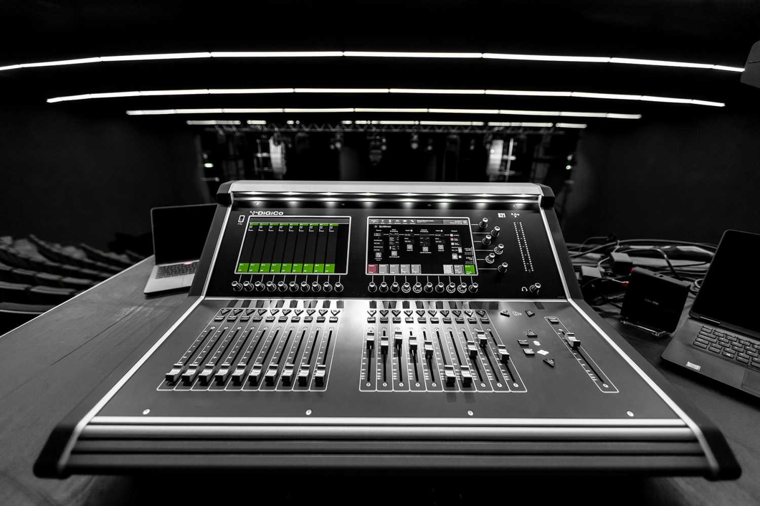 A DiGiCo S21 compact console was installed at front of house