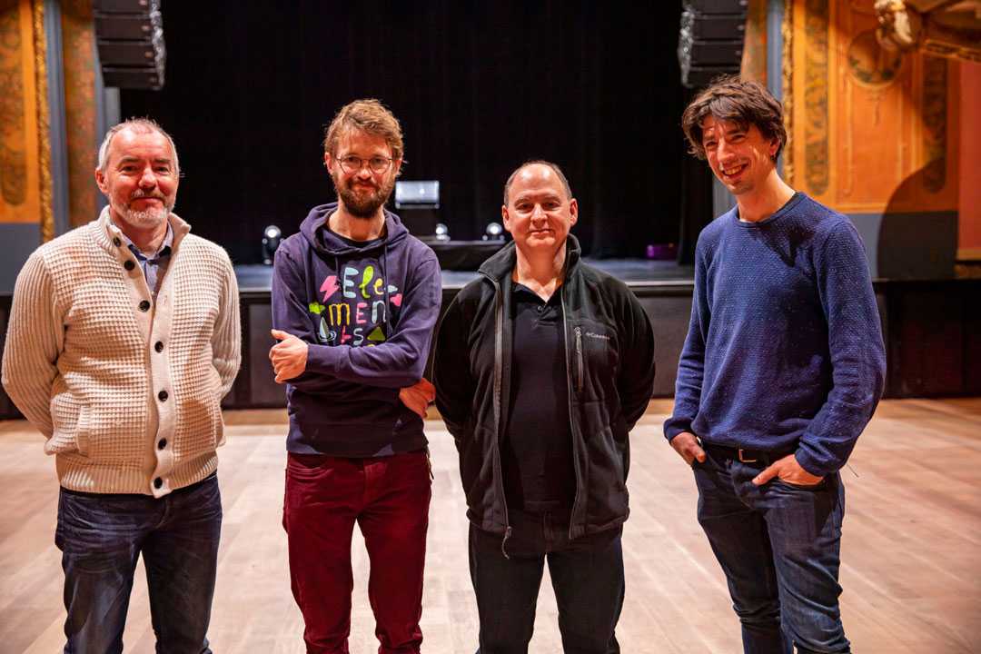 Kris Noerens (Controllux), Jarne Pollet, Peter Vanhove and Karel Clemminc (photot: Louise Stickland)