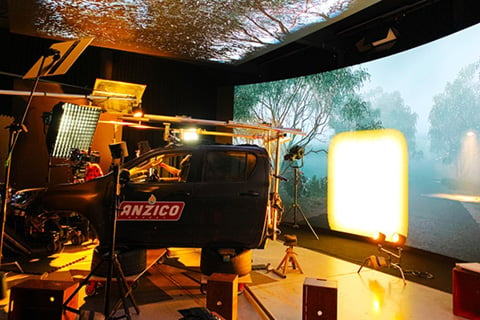 TDC supplied and engineered the bespoke virtual set and space for filming