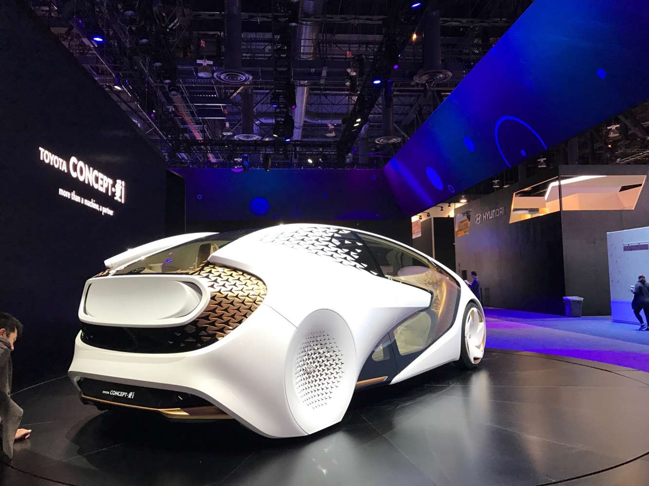 Toyota used the occasion to show its Concept-i car
