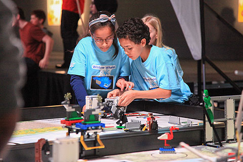 The finals of the FIRST Lego League Challenge: Animal Allies were held at Bristol University