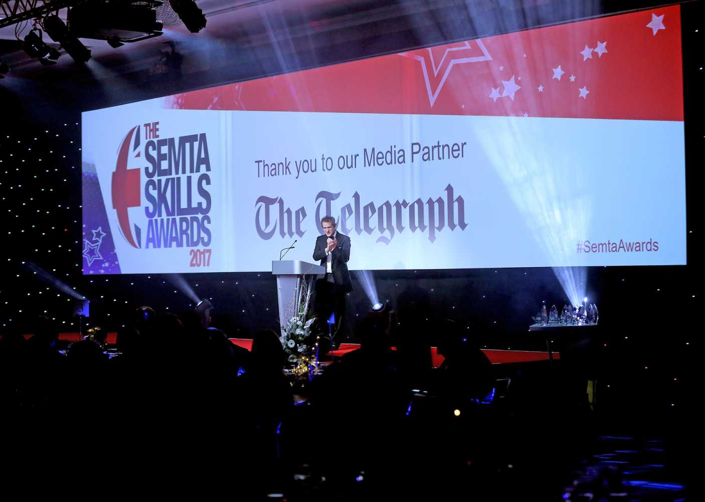 The 2017 SEMTA Awards event was staged in the ballroom of the Hilton Hotel in Park Lane, London