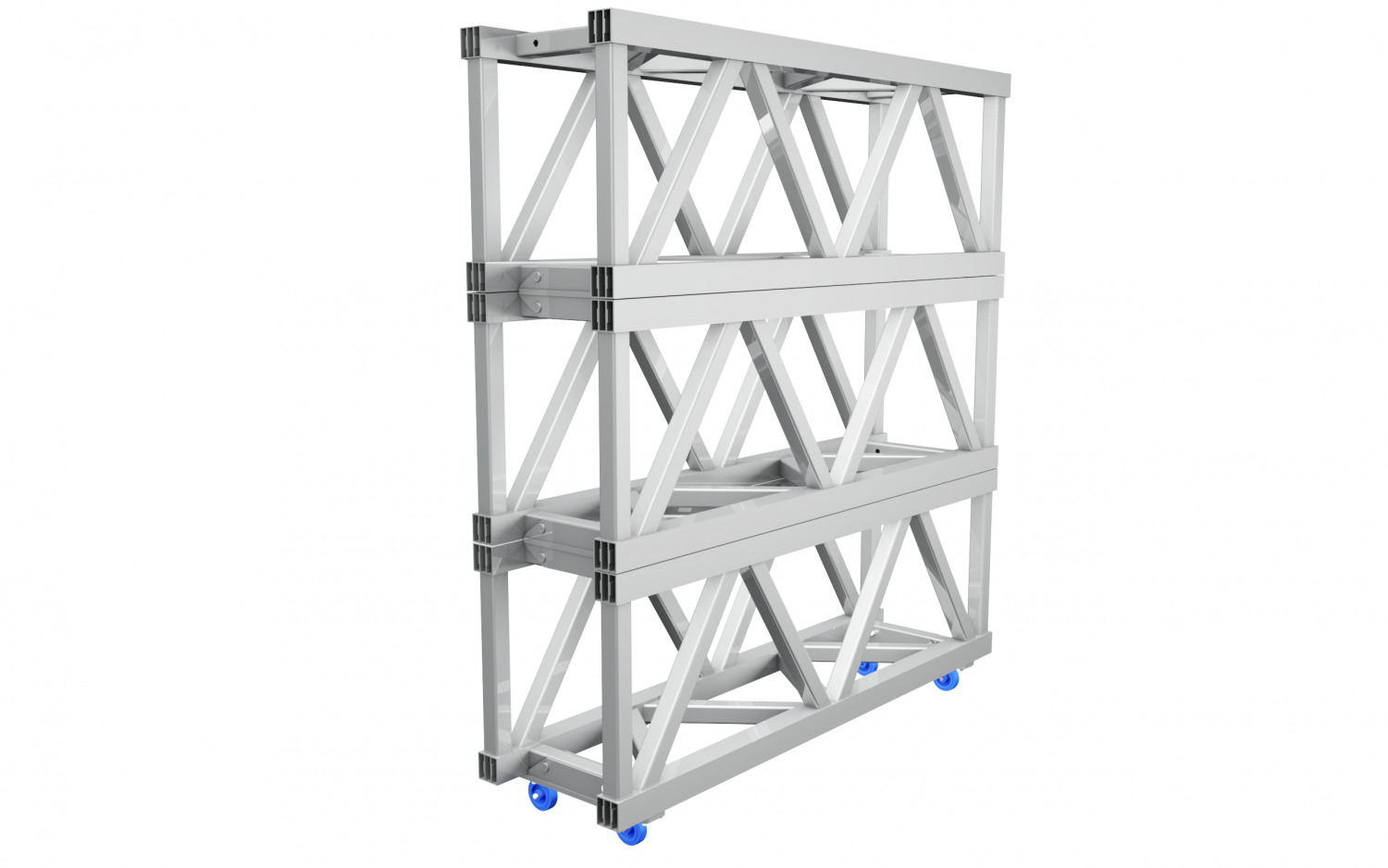 The BGR70 truss has a spatial lattice structure and is made of high-quality aluminium in specially designed rectangular profiles.