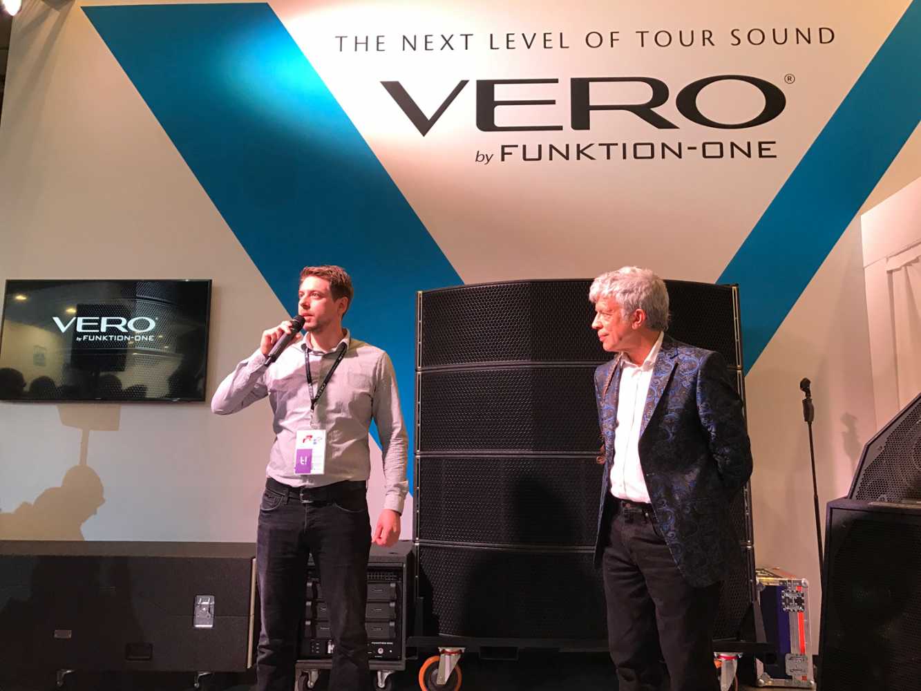 Think! AV's Remco van der Werff with Funktion-One's Tony Andrews 2 at ProLight+Sound