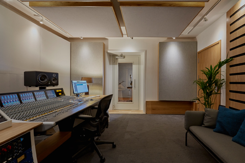 The Front Room is designed for smaller recordings and music production