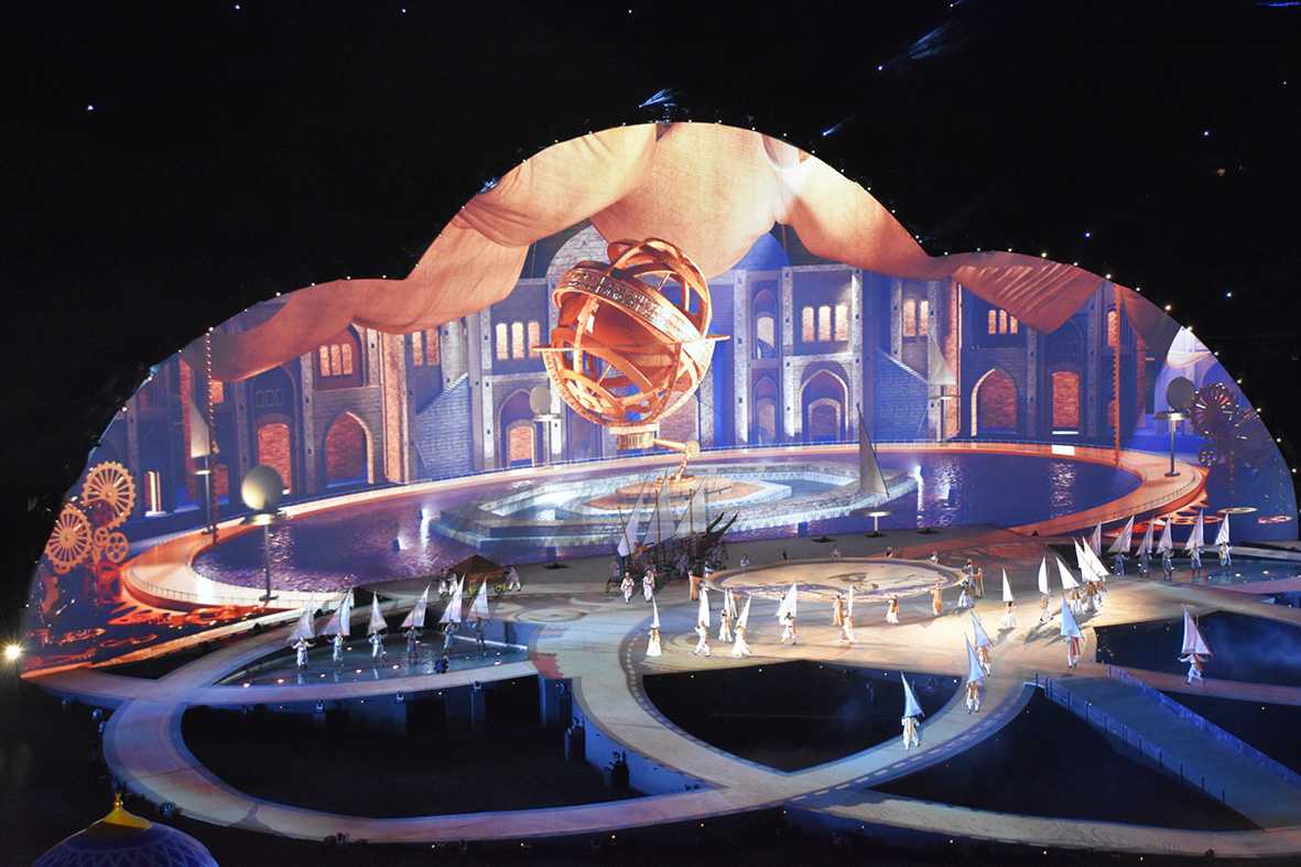 The opening ceremony featured spectacular visuals throughout the show