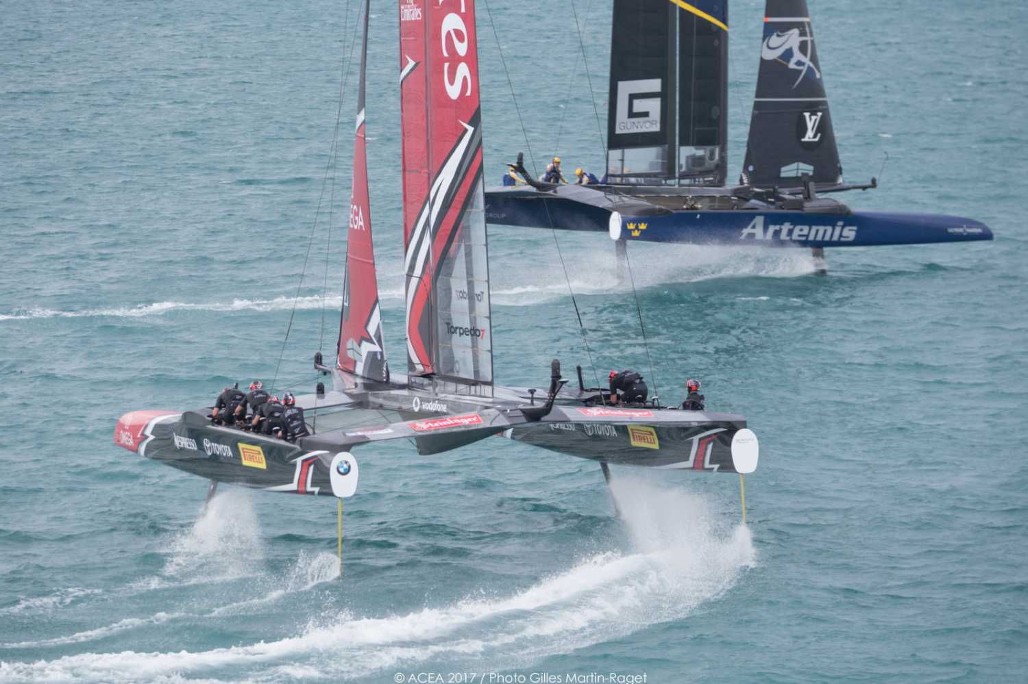 The America’s Cup takes on the Great Sound (photo: Gilles Martin-Raget)