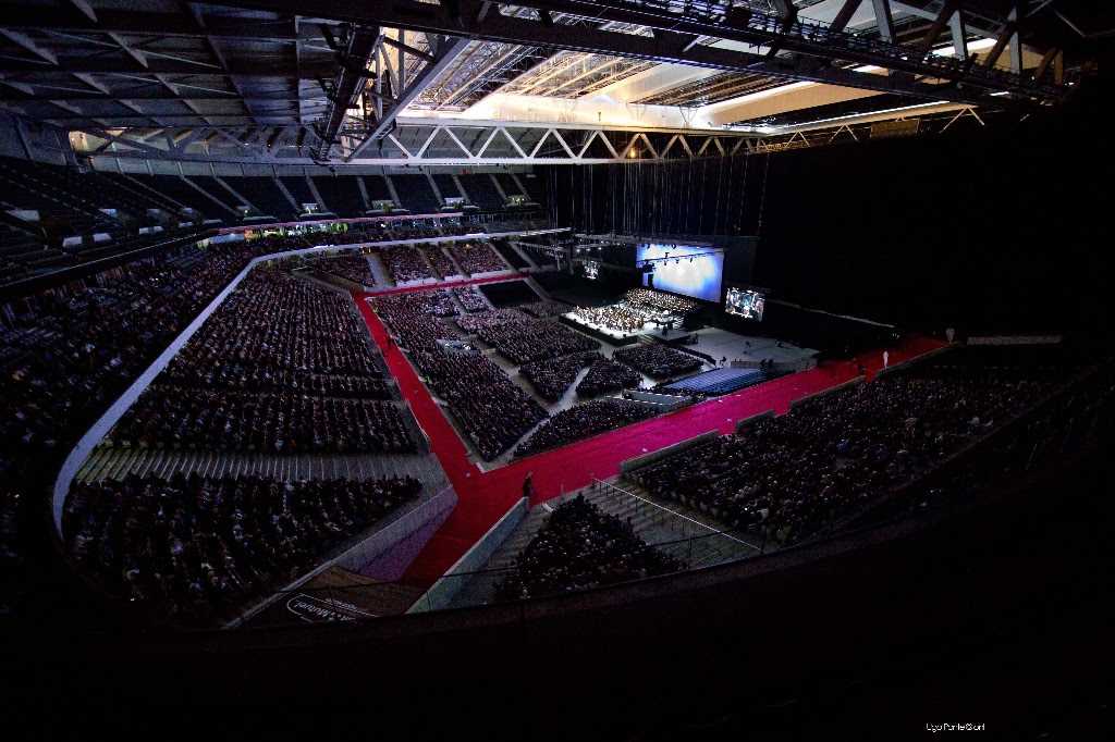 The 30,000-capacity stadium was a spectacular yet fitting venue for the classical concert