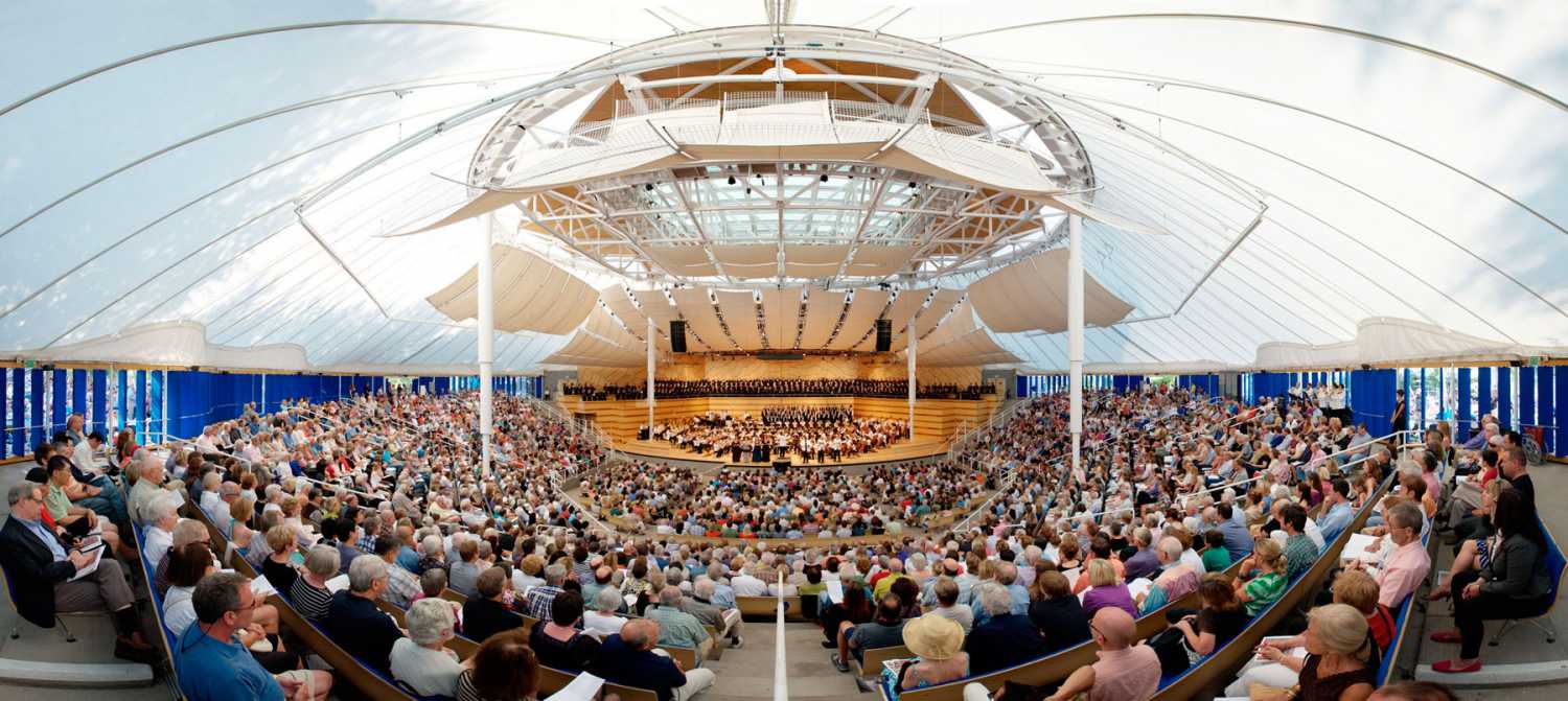 The centrepiece of the festival is the 2,050-seat Benedict Music Tent