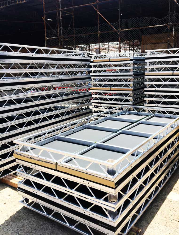 Newly arrived Litedecks at the Fruition Warehouse