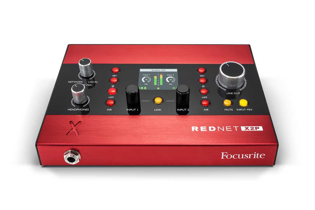 The RedNet X2P 2x2 Dante audio interface