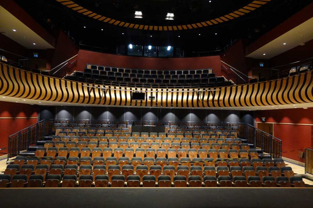 The venue operates as a professional-standard 'teaching theatre'
