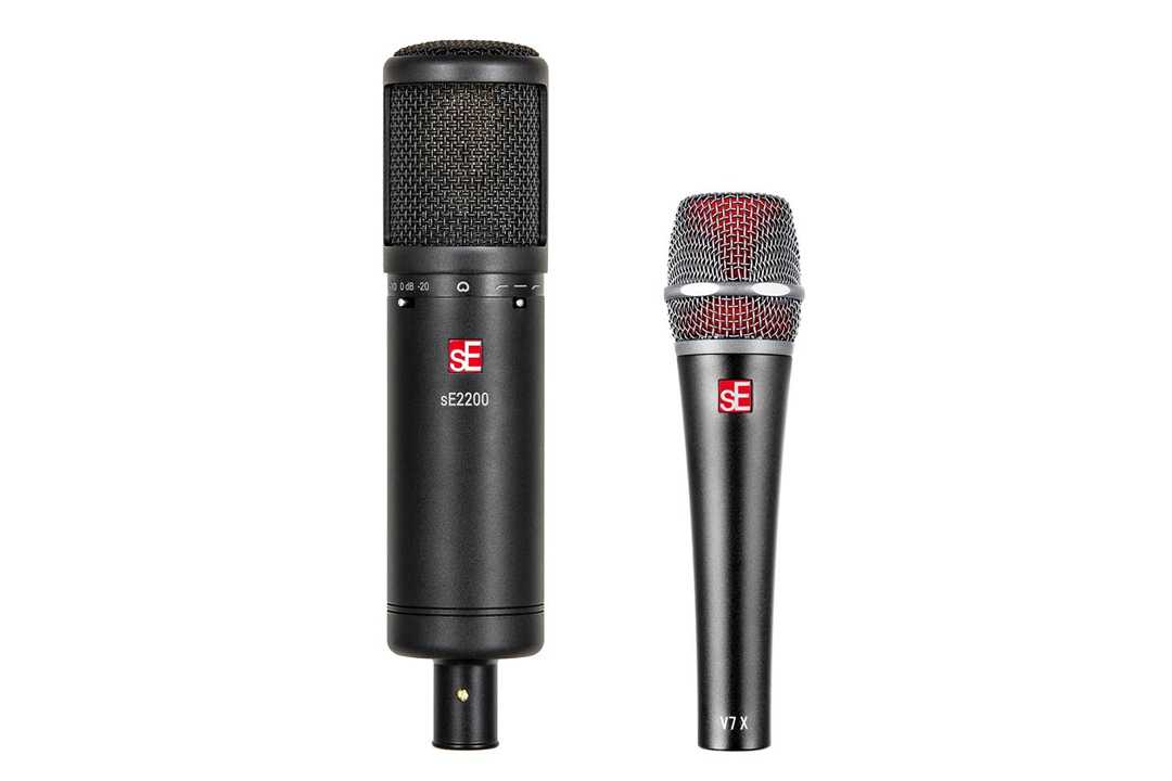 The updated version of the sE2200 and the V7 X dynamic microphone