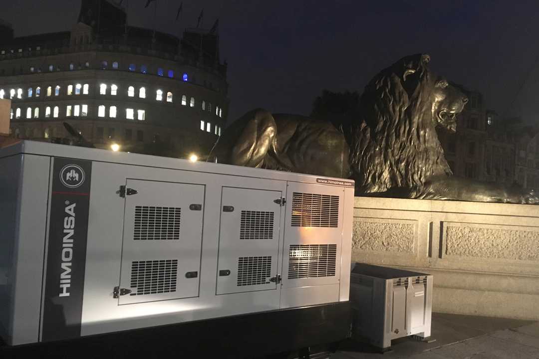 A Himoinsa machine in London’s Trafalgar Square