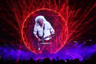 Photo caption: ER Productions provided laser effects for Queen & Adam Lambert’s 67-date world tour