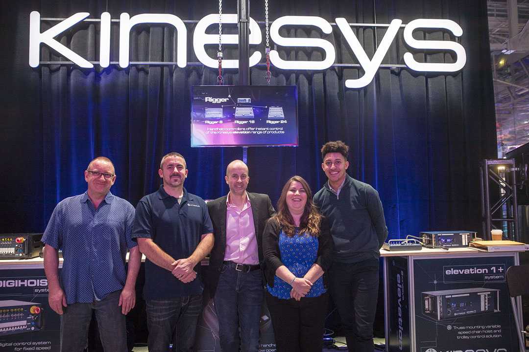 Kinesys training manager Martin Honeywill, David Bond, Dave Weatherhead, Tracey Anderson who runs the Atlanta office and international marketing manager, Charlie Felicien