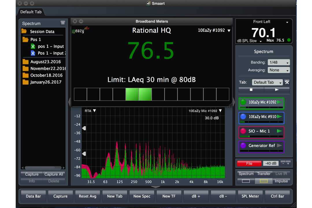 The primary feature additions include a re-working of Smaart’s SPL measurement functionality