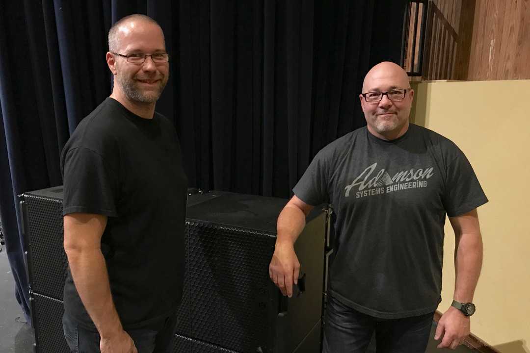 Jeff Miller, lead audio engineer at Capital Christian Centre and Kyle Anderson, president & partner of AGI