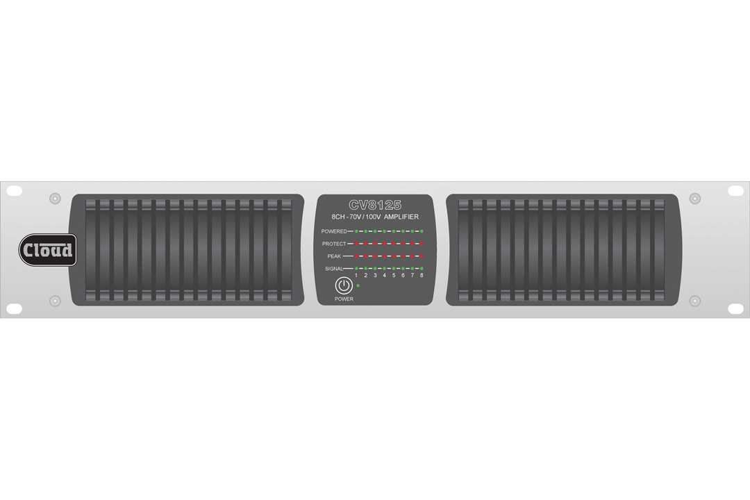 The new Cloud CV amplifiers utilise energy efficient switch-mode power supplies