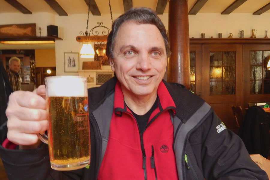 Kevin Loretto with Czech lager in hand