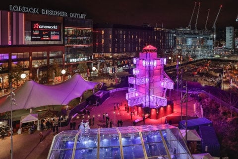 alternative LED Christmas tree slide, entertained thousands of visitors