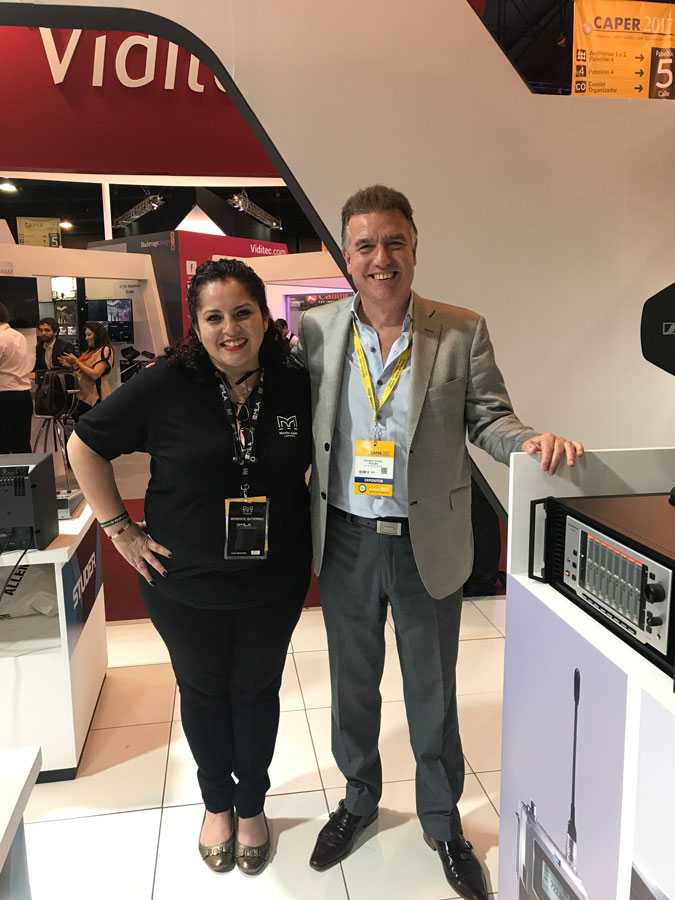 Martin Audio’s Berenice Gutierrez and ARS Technologies’ Ricardo Pousa