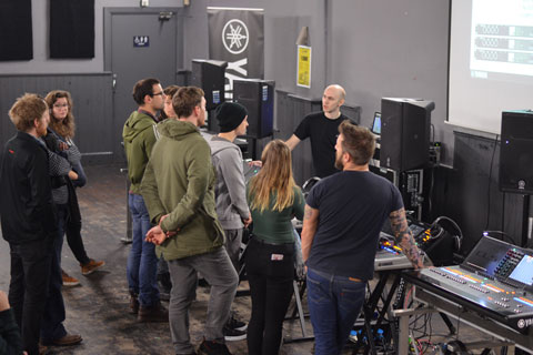 Live Sound degree students at the Plymouth campus of dBs Music