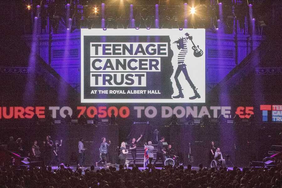 The screen was used to deliver the crucially important Teenage Cancer Trust films and messages