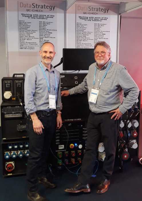 White Light’s Dave Isherwood seals the deal with Data Strategy Limited's Iain Roche at Pro Light + Sound, Frankfurt