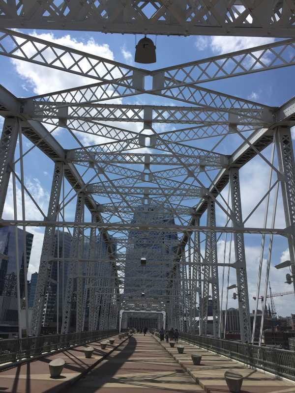 The music experience has been installed on the centre span of the John R. Siegenthaler Pedestrian Bridge in Nashville