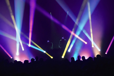 The White Panda added an extra futuristic flourish to their performance with an expansive lighting design