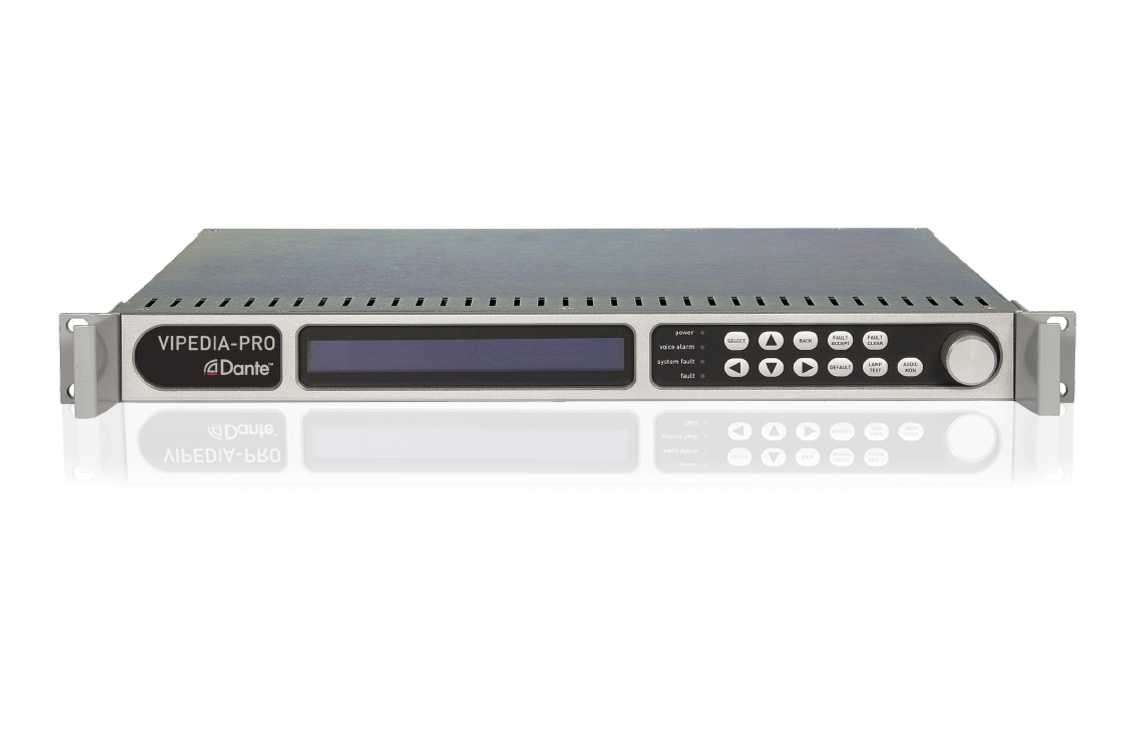 The new ASL VIPEDIA-12-PRO EN54 certified Dante enabled router