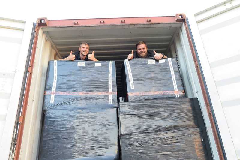 DWR’s Jaco Beukes, Kyle Robson and the latest Quest shipment