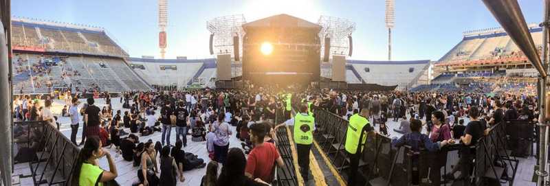 Green Day played the Estadio Velez Stadium