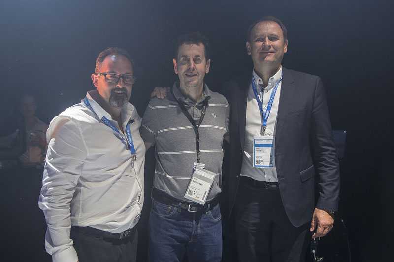 Ian W Brown (sales manager, Robe UK), Rob Merrilees from Dry Hire Lighting and Josef Valchar, CEO Robe lighting