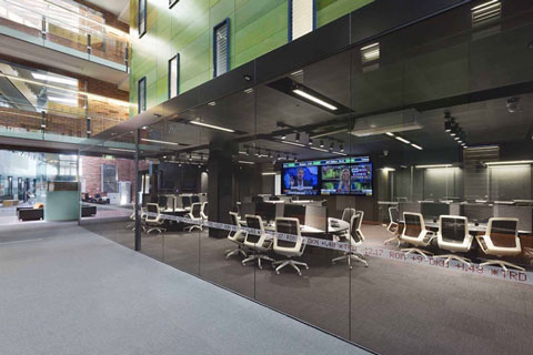 The simulated trading room at Deakin University