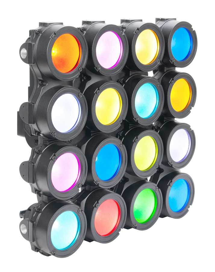 The Cuepix 16 IP is a powerful 4x4 matrix LED blinder and effect panel