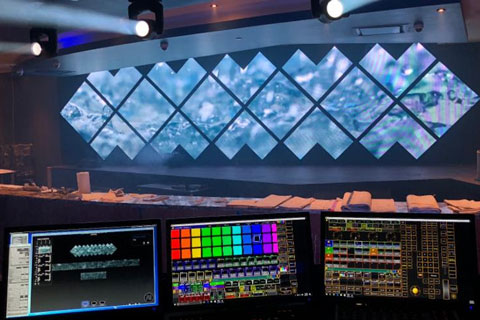 Three LED-lined spaces are controlled by one Avolites Ai's Miami Licence dongle