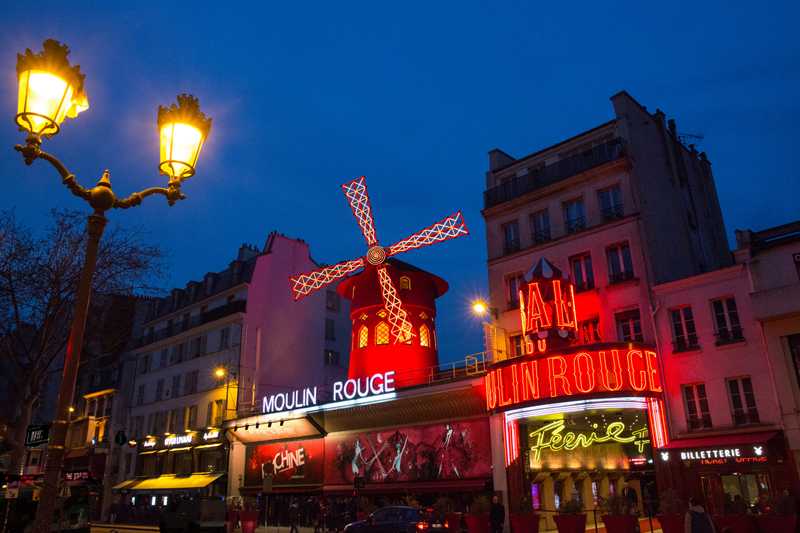 The Moulin Rouge first opened as a cabaret venue in Pigalle in October 1889